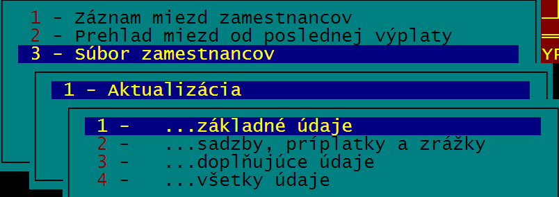 III. Typ pracovného pomeru v programe INSYPO V registračnom liste zadáte po stlačení F8,