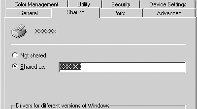 Pokud se v systému Windows XP zobrazí následující obrazovka, klepněte na položku Network Setup Wizard (Průvodce nastavením sítě) nebo If you understand the security risks but want to share printers