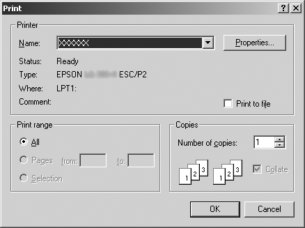 Přístup k ovladači tiskárny z aplikací systému Windows Chcete-li otevřít ovladač tiskárny z aplikace systému Windows, postupujte podle následujících pokynů: Příklady v následujících částech jsou
