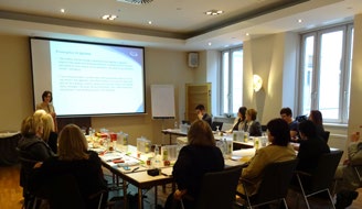 Odpolední jednání bylo věnováno vyhodnocení výsledků jednotlivých zemí (konkrétně e-learningové aktivity a údajů vyplývajících z focus groups) a interpretaci dat a zaměřilo se rovněž na postup při