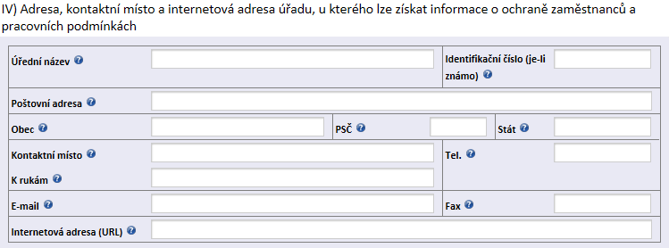 K rukám- uvede jméno a příjmení osoby (kontaktní osoba), která je oprávněná podat další informace (text, max. 100 K rukám znaků). Tel. zadavatel uvede telefonní číslo kontaktní osoby (spec.