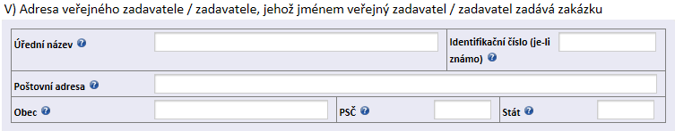 Tel. zadavatel uvede telefonní číslo kontaktní osoby (spec. formát +XXX YYYYYYYYY, kde XXX je předvolba státu 1 až 3 číslice, YYYYYYYYY je libovolná kombinace číslic a mezer, max. 33 znaků), např.