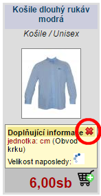 Kategorie a číslo normy: Řád č. 9/2012 Strana: 5 / 8 E-shop nabízí zaměstnanci výstrojní součástky dle aktuálního sortimentu (obr. 10).