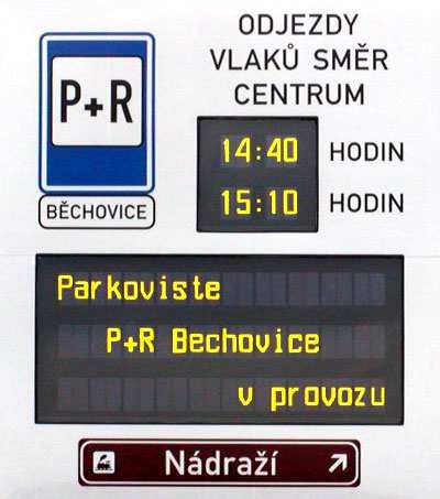 Záchytná parkoviště P+R Parkovací plochy umístěné na vstupních komunikacích do města, popř. centrální oblasti.