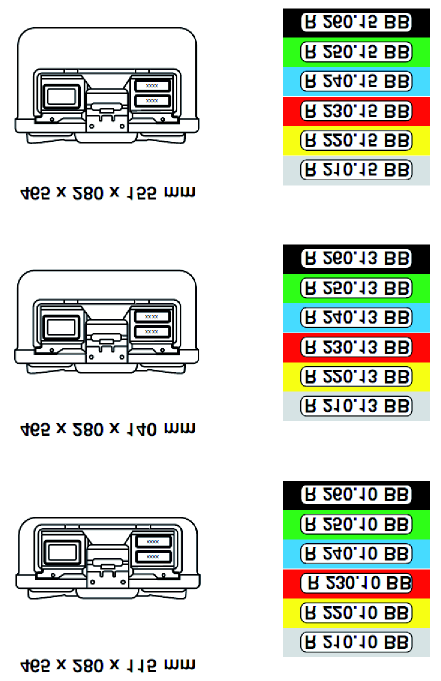 Obj. číslo dle barvy kontejneru R 870.00-1 pár Kontejnery lze osadit mechanismem Auto lock, který automaticky blokuje systém otevírání kontejneru po jeho sterilizaci. Podrobněji na str. 15 až 17.