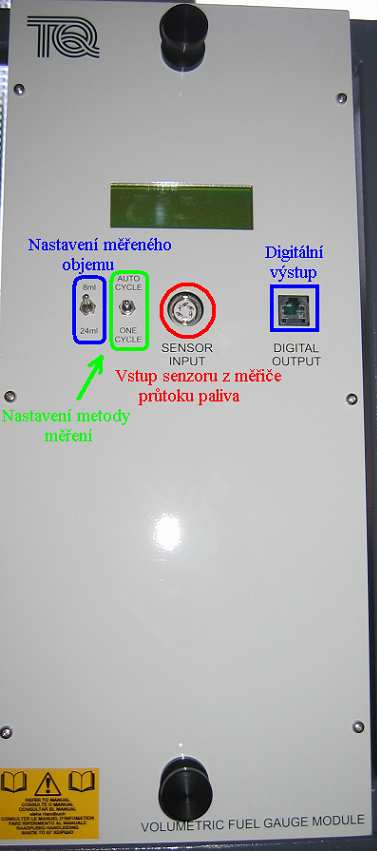 EXPERIMENTÁLNÍ STANICE PRO TESTOVÁNÍ SPALOVACÍHO MOTORU Obr. 36 Modul spotřeby paliva 6.3.2.1 Technické parametry palivové soustavy (viz Tab. 2) 6.3.2.1 Tab.