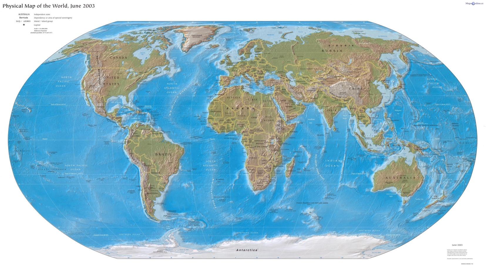6 SVĚT 6.1 MAPA Severní Amerika Evropa Asie Afrika Tichý oceán Jižní Amerika Tichý oceán Atlantský oceán Indický oceán Austrálie Antarktida 6.