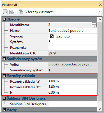 Snadné rozbalení nebo sbalení vlastností prvku Pro rozbalení skupiny vlastností již není nutné kliknout přesně