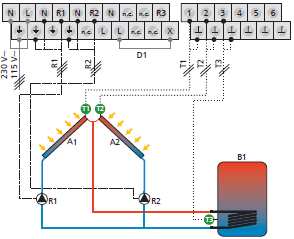 nakládací zóny (T3) dosáhl switch-na rozdílu teplot.