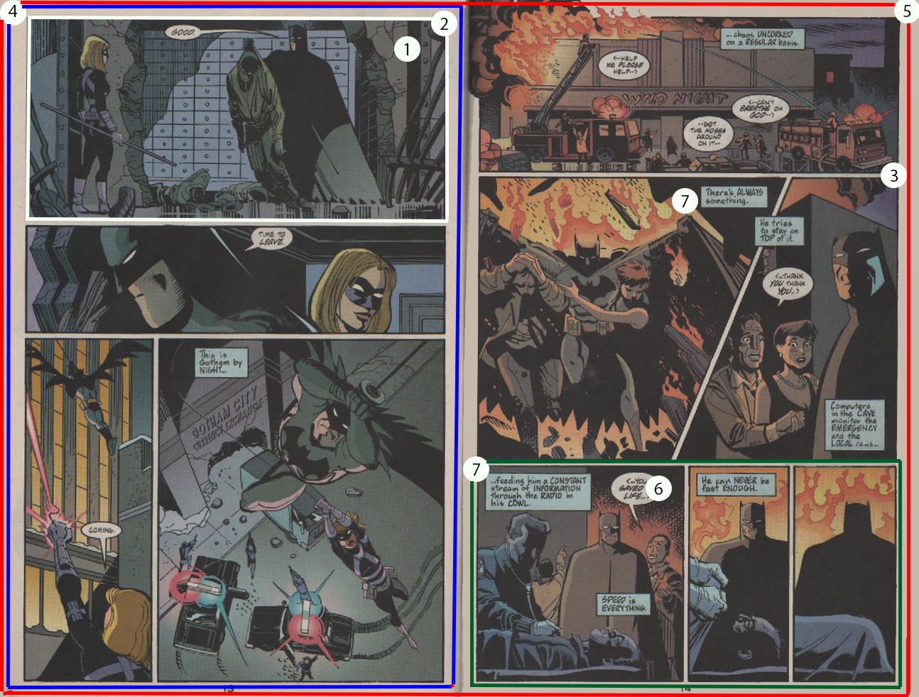 Obr. č. 1 Schéma stavby komiksu (původně z Batman: The 10 Adventure [BURCHETT a kol., 2002]) 1.3.2 Definice komiksu O definici komiksu se v minulosti pokoušelo hned několik teoretiků.