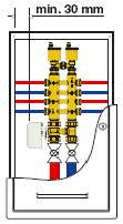 3. Servopohon může být k ventilu připojen ve dvou pozicích prostřednictvím nerezové přípojky. 4.
