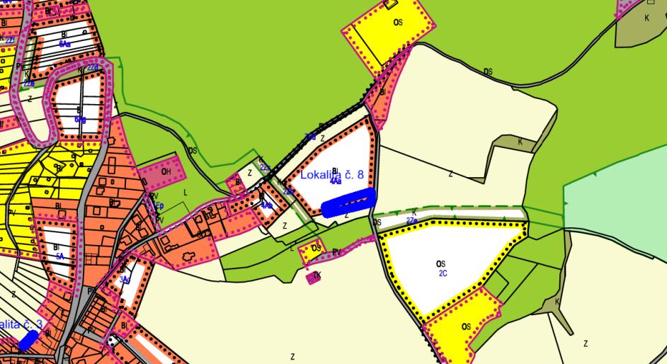 Lokalita č. 6: parcelní čísla KN 280/9 a 280/12 v k.ú. Žlutava.