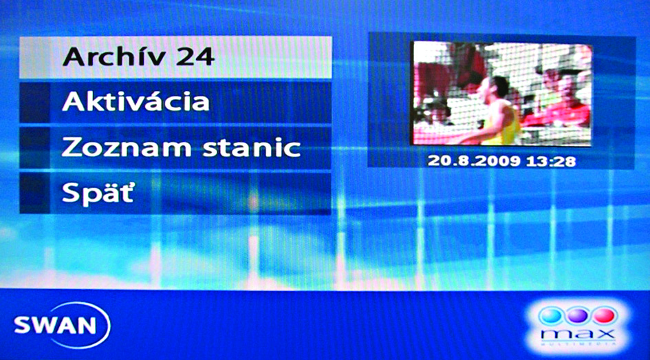 Menu Stlačením tlačidla na diaľkovom ovládači sa zobrazí menu služieb digitálnej TV.