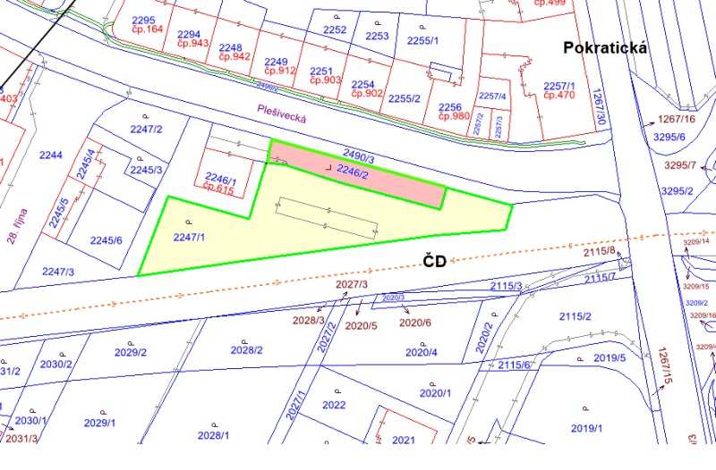 17. Prodej pozemku parc.č. 2246/2 o výměře 202 m 2 (zast. plocha) včetně stavby a parc.č. 2247/1 o výměře 963 m 2 (zahrada) v k.ú. Litoměřice Žadatel: V.Mobil,s.r.o., IČO: 25411535, Musílkova 1311/5, Praha 5, zastoupený jednatelem M.
