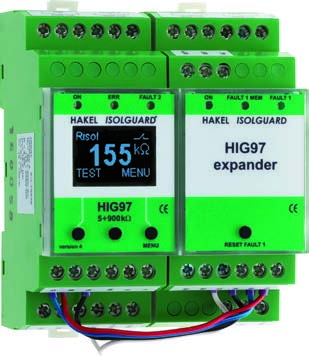 Těžební průmysl Hlídač izolačního stavu HIG97 Hlídač izolačního stavu HIG97 z produkce firmy HAKEL řady ISOLGUARD je určen k monitorování izolačního stavu izolovaných IT-soustav s požadovaným