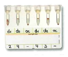 4.2.8.2. ID-Karta LISS/Coombs je určena pro vyšetření nepřímého a přímého antiglobulinového testu. Obrázek č.