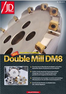 Double Mill DM8 Nová inovace rovinných frézovacích hlav! Informujte se o nových frézovacích hlavách DM8! Nový rozvoj oboustranných destiček s 8-mi řeznými hranami.