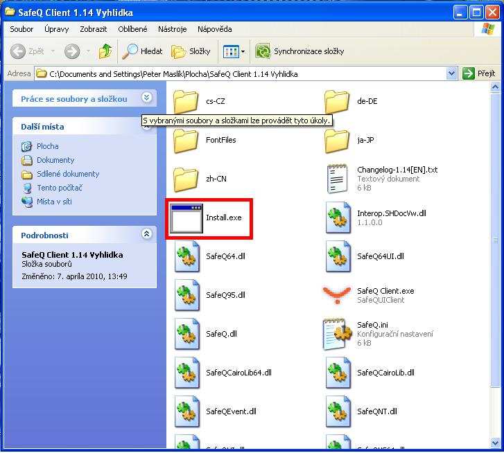 Návod na inštaláciu sieťovej tlačiarne KONICA MINOLTA C20P pre Windows XP a Vista Samotná inštalácia má 2 základné kroky: I. Inštalácia SafeQ klienta, ktorý je potrebný na overenie totožnosti II.