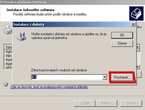8. V kroku 7 nainstalujeme tiskový software.