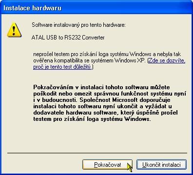 Zařízení je detekováno dle Obr. 5. 4. Vlastní instalace HW je intuitivní a postupuje se podle průvodce rozpoznaným hardwarem, který je zobrazován na displeji PC.