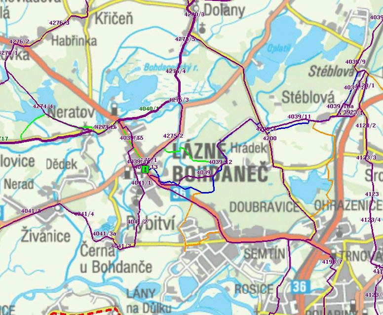 Silnie I/36 ohvat Lázní