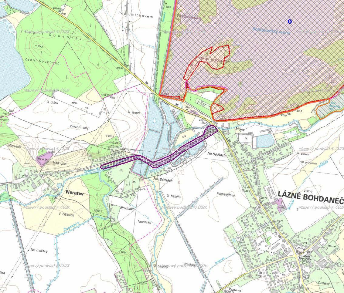 Silnie I/36 ohvat Lázní Bohdaneč Studie Soubor tématikýh map Mapa 5 Obená