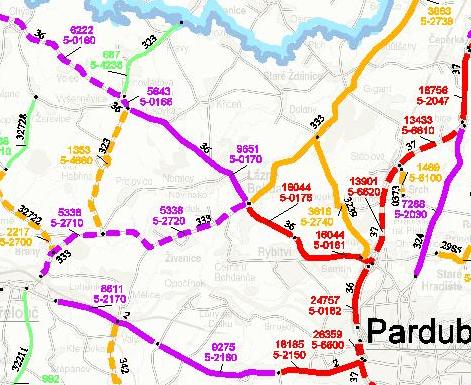Silnie I/36 ohvat Lázní Bohdaneč Studie Celostátní sčítání dopravy pro úseky I/36 a