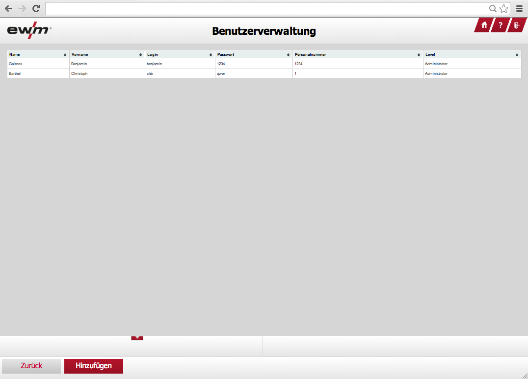 Spravování uživatelem / Přehledný seznam všech uživatelů / Rozsáhlý status a uživatelská práva / Komfortní