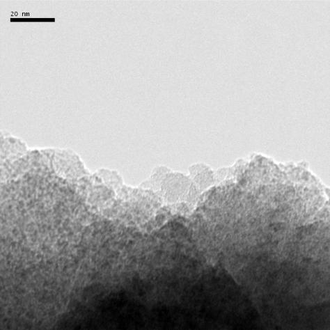 Nanokompozit Berlínská modř amorfní Fe 2 O 3 připravený tepelným rozkladem hexakyano-železnatanu amonného Příprava: 160 C, 3 hod, vzduch, odstranění vodorozpustných fází in-field MS, T=2 K, B=5 T SEM