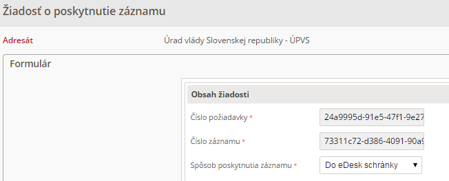 Obr. 29 Potvrdenie o ukončení uloženia záznamu 7.5.3 Vyžiadať záznam Z modulu si môžete kedykoľvek záznam vyžiadať prostredníctvom tlačidla Vyžiadať záznam.