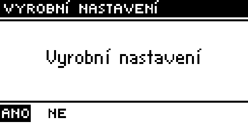 Návod k obsluze 13. Korekce venkovního čidla Táto funkce umožňuje kalibraci venkovního čidla. 14. Výrobní nastavení Tento parametr umožňuje návrat k výrobním nastavením daného ventilu.