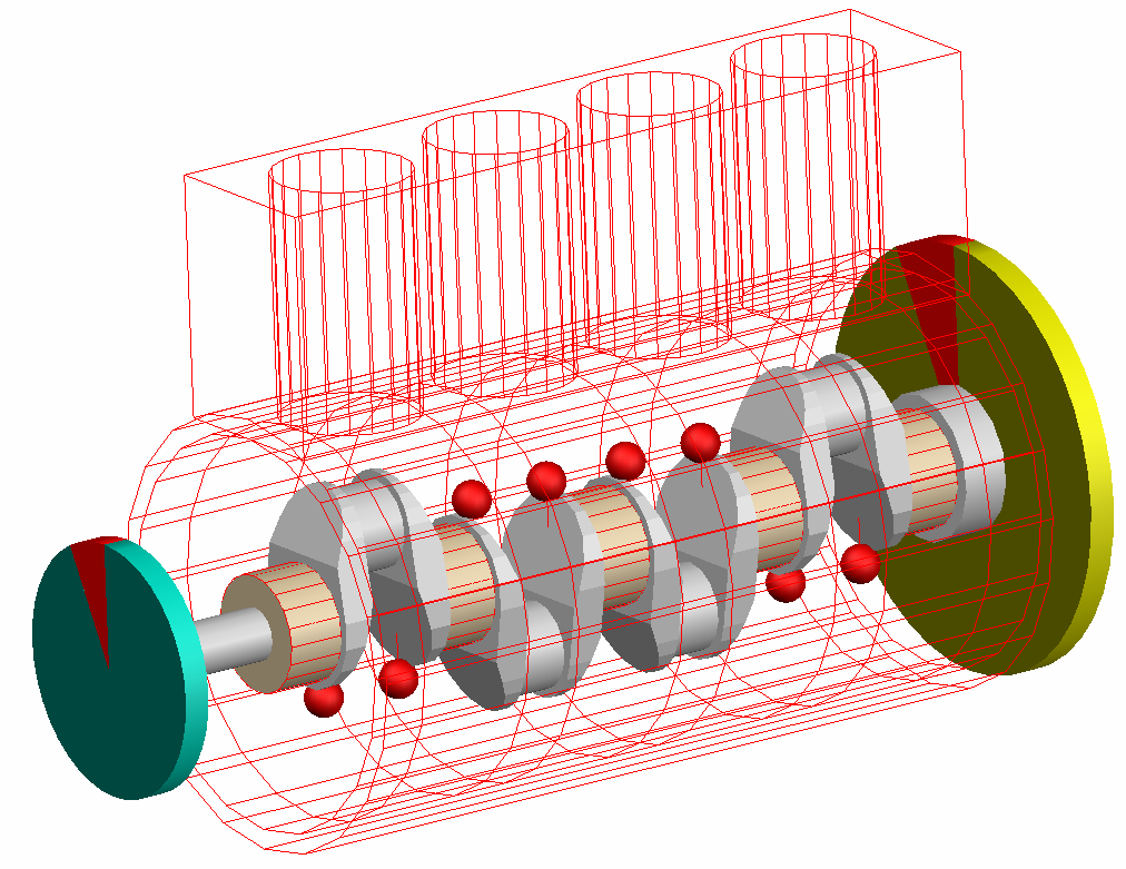 Setrvačníku (single-mass flywheel) setrvačník je připojen k třetí hřídelové části (shaft) Řemenice (deviation pulley) řemenice je připojena k první hřídelové části Obr. 9.