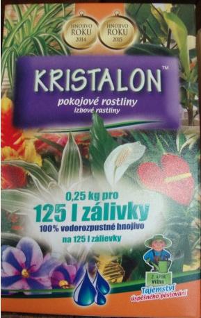 Hnojiva Kristalon Jahoda Kristalon je krystalické, ve vodě zcela rozpustné hnojivo, obsahující všechny živiny potřebné k dobrému vývinu rostlin - dusík, fosfor a draslík. Podrobný návod je přiložen.