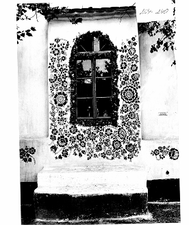 Zhodnocení objektů Kurialova archivu na Uherskohradišťsku rozšířené o památkově chráněné objekty Foto 17 vlevo malování žudra v