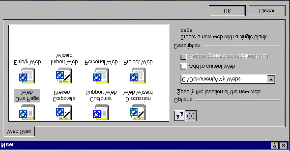 Kapitola 8: Soubor (File) 66 OBR. 8-2: VÝBĚR ŠABLONY WEBU Vymazání webu Nová složka Nový úkol Empty Web: Vytvoří prázdný web neobsahující žádnou stránku.