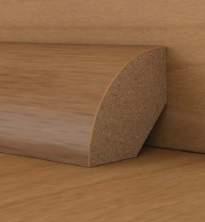 MDF Cubica 50 Soklové lišty ideální pro laminátové podlahy Doporučení ke zpracování 50 mm Montážní klips typ G tavné lepidlo 14 mm 1 balení = 10 x 2,50 m nosným materiálem je MDF jádro opatřené fólií