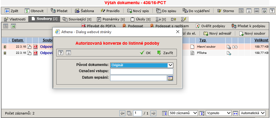 Přehled změn aplikace Athena (AADB 2.1.90) 1. Administrace: u uživatele s autentizací "heslo" umožněno změnit "username". (18572) 2.