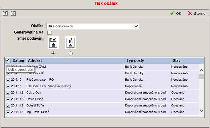 10. Přehled spisy v archivu obsahoval i písemnosti / dokumenty. (20587) Rozdílová příručka k ESS AthenA (build 2.1.90) - 05/2016 Nyní se zobrazují pouze spisy předané do archivu.