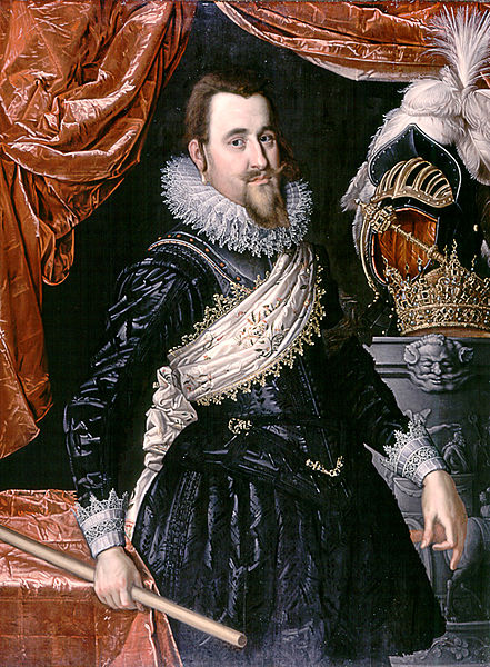 Kristián IV. Dánský portrét od Pietera Issacsze, 1611-1616 Obrázek č. 3 Kristián IV. postaven do čela tzv.