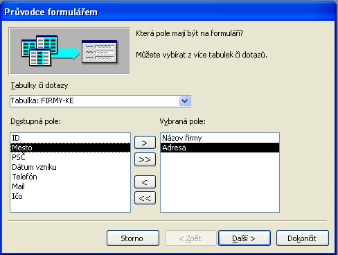 PRACOVNÝ LIST č.5 Vytvorenie formulára Formuláre umožňujú jednoduchú a prehľadnú prácu s dátami obsiahnutými v databáze.