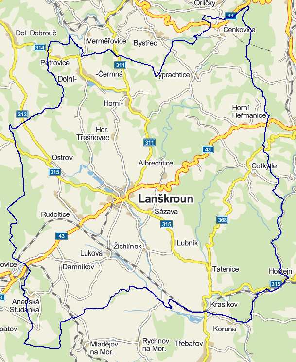 území ORP Lanškroun -
