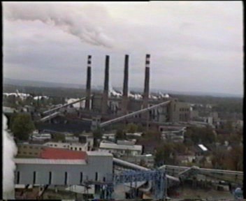 Pohled z vápenky na elektrárnu