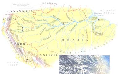 Největší říční systémy: Negro Marañón Amazonas Solimões Amazonas Apurímac Ucayali Urubamba Amazonka (Río Amazonas / Rio Amazonas) Neznáme délku, nejčastěji se uvádí: 7100 km (brazilská úřední