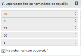 Ukážkový priebeh testovania - demo-test Strana 8 / 10 Spôsoby odpovedí: Žiak vyberie jednu správnu odpoveď klikom do označovacieho políčka.