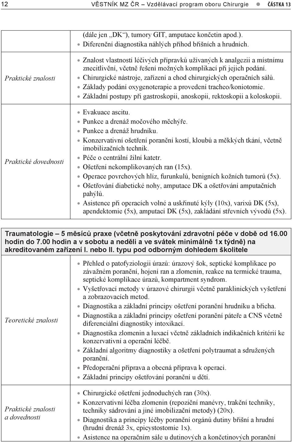 Chirurgické nástroje, zařízení a chod chirurgických operačních sálů. Základy podání oxygenoterapie a provedení tracheo/koniotomie.