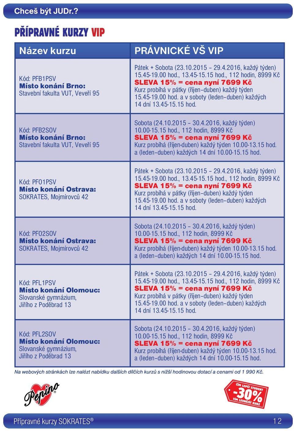 45-15.15 hod. 10.00-15.15 hod., 112 hodin, 8999 Kč Kurz probíhá (říjen-duben) každý týden 10.00-13.15 hod. a (leden duben) každých 14 dní 10.00-15.15 hod. Pátek + 45-15.15 hod. 10.00-15.15 hod., 112 hodin, 8999 Kč Kurz probíhá (říjen-duben) každý týden 10.00-13.15 hod. a (leden duben) každých 14 dní 10.00-15.15 hod. Pátek + 45-15.15 hod. 10.00-15.15 hod., 112 hodin, 8999 Kč Kurz probíhá (říjen-duben) každý týden 10.00-13.15 hod. a (leden duben) každých 14 dní 10.00-15.15 hod. 12