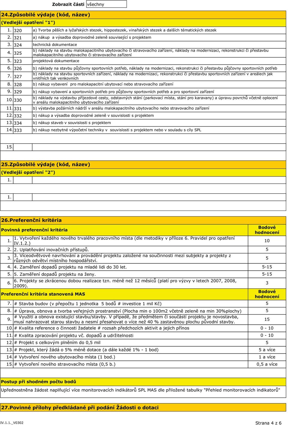 ubytovacího či stravovacího zařízení 323 projektová dokumentace 6.