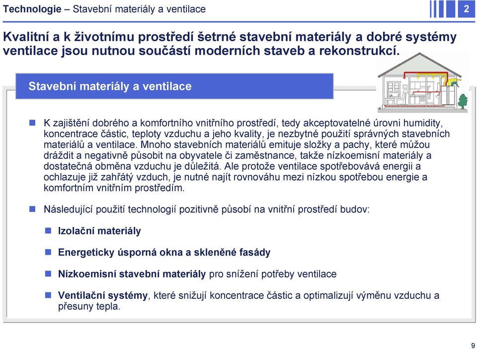 správných stavebních materiálů a ventilace.