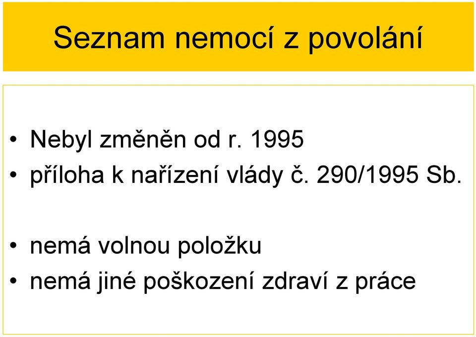 1995 příloha k nařízení vlády č.
