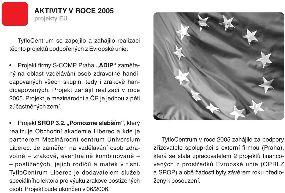 05. Projekt je mezinárodní a ČR je jednou z pěti zúčastněných zemí. Projekt SROP 3.2.